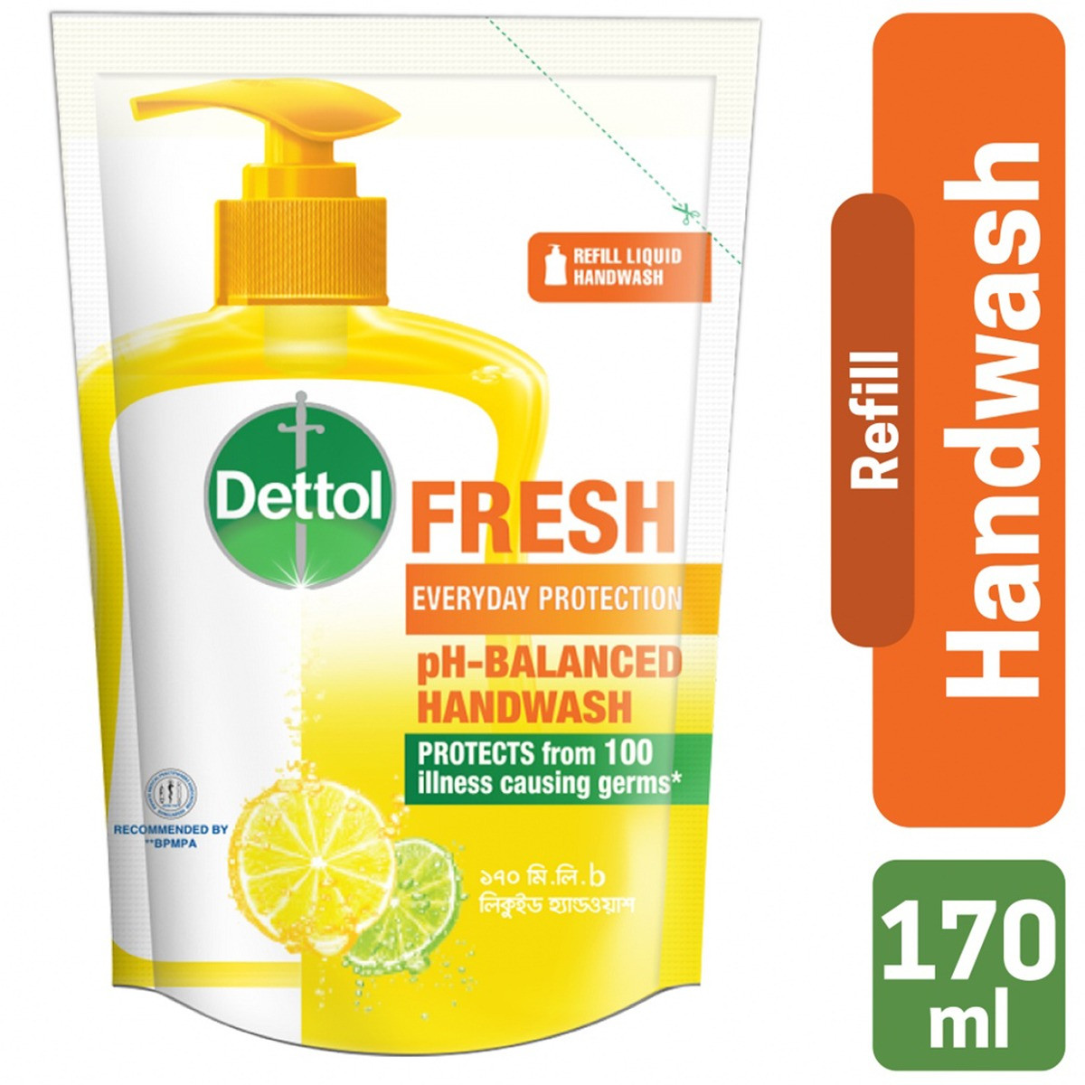 Dettol Handwash Lemon Liquid Refill 170ml