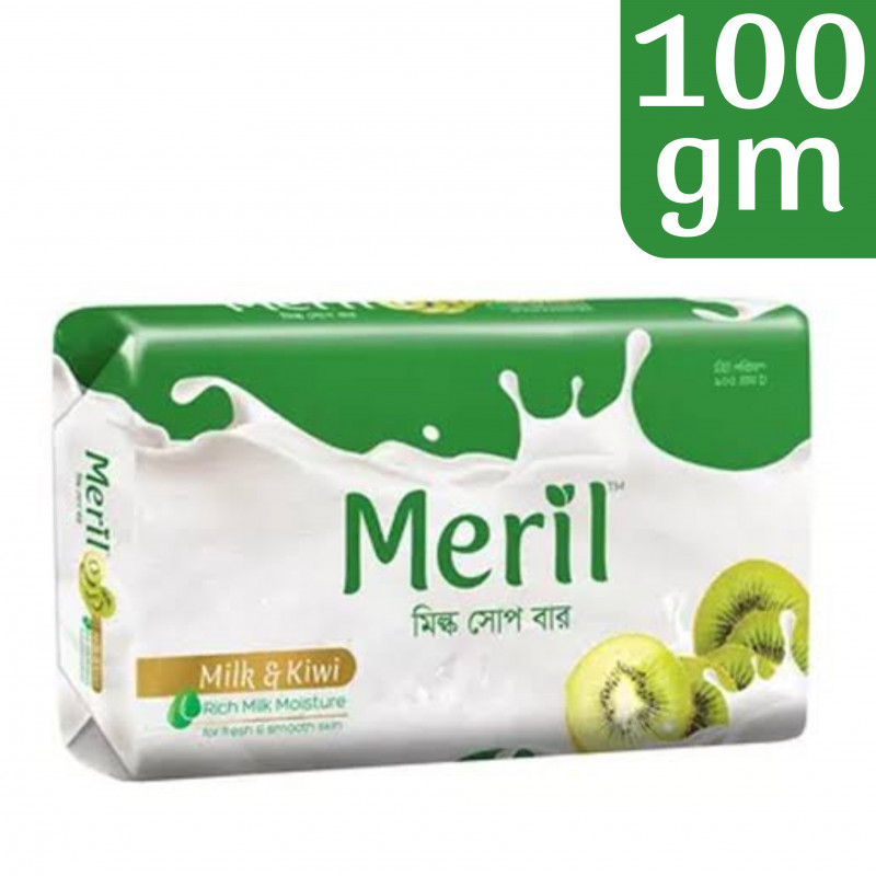 Meril Milk & Kiwi Soap Bar 100gm
