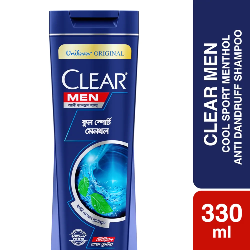 Clear Shampoo Men Cool Sport Menthol Anti Dandruff 330ml
