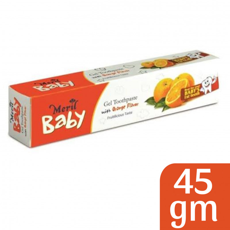 Meril Baby Gel Toothpaste (Orange) 45gm