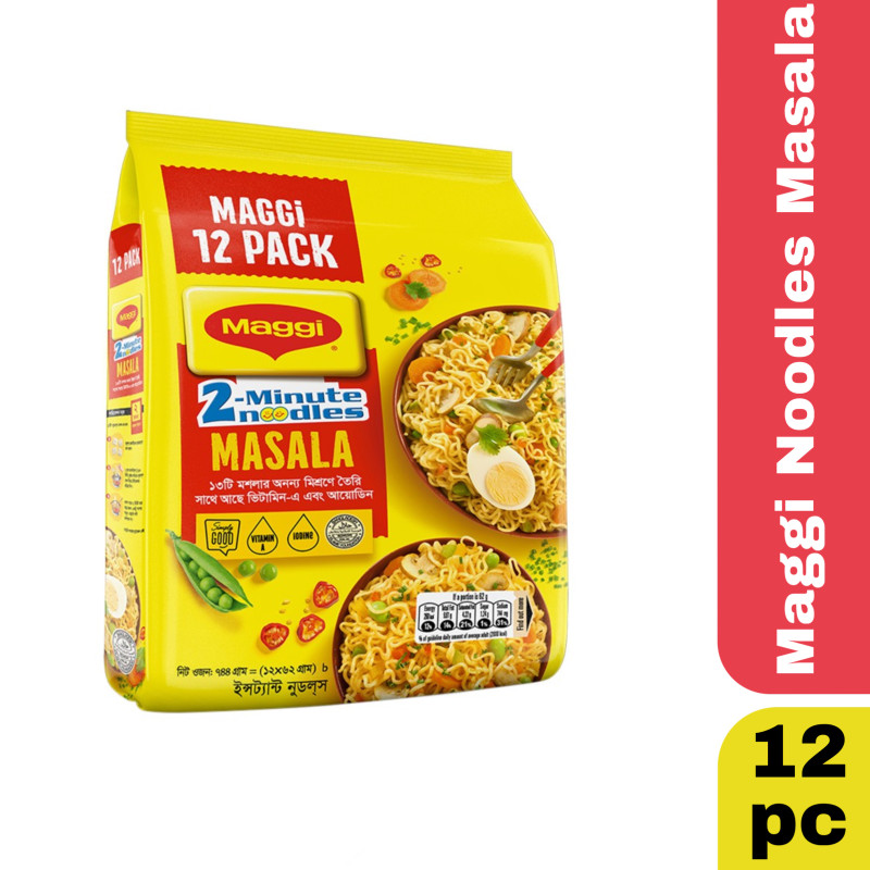 Maggi Noodles Masala (12pc)- 744gm
